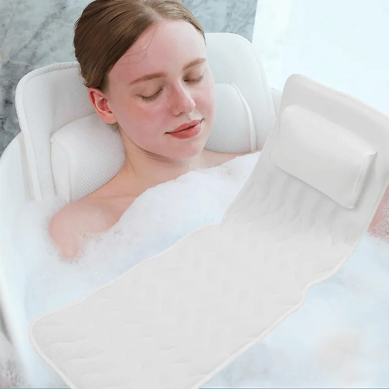 Full Body Bath pillow For Tub SPA Bathtub Pillow mat, Headrest Bath tub mat for  Shoulder Support