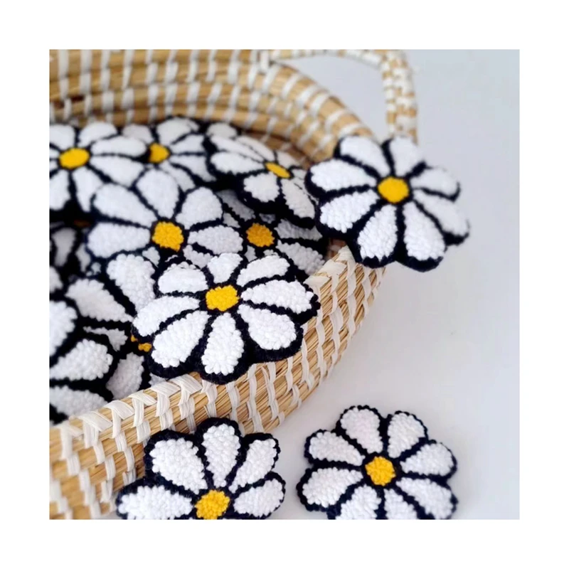 Wholesale Floral Iron On Punch Needle Patching Handmade Patches for Bag