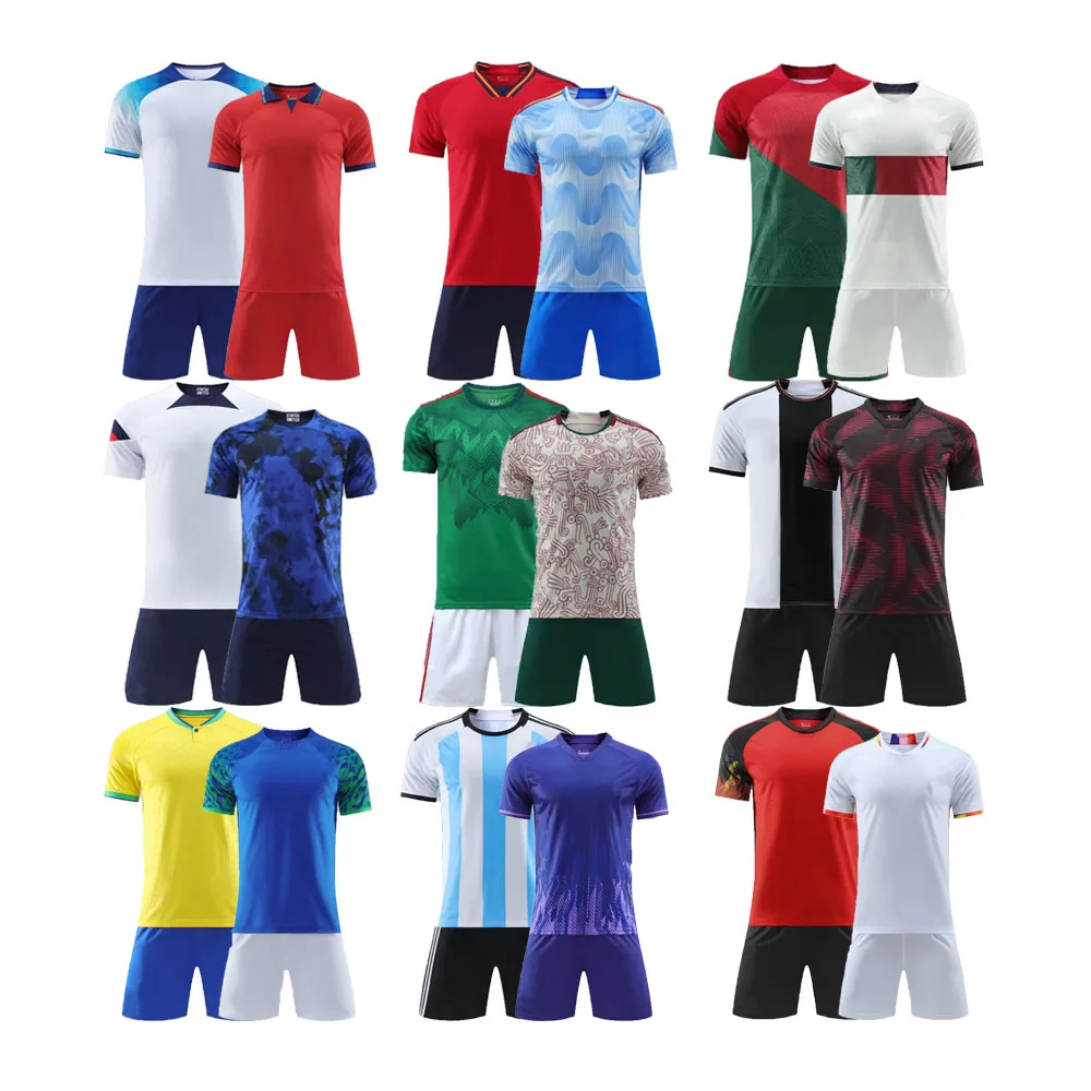 2022 Argentina Jersey Custom Sport Soccer Jersey Men Brazil Soccer Wear Football Uniform