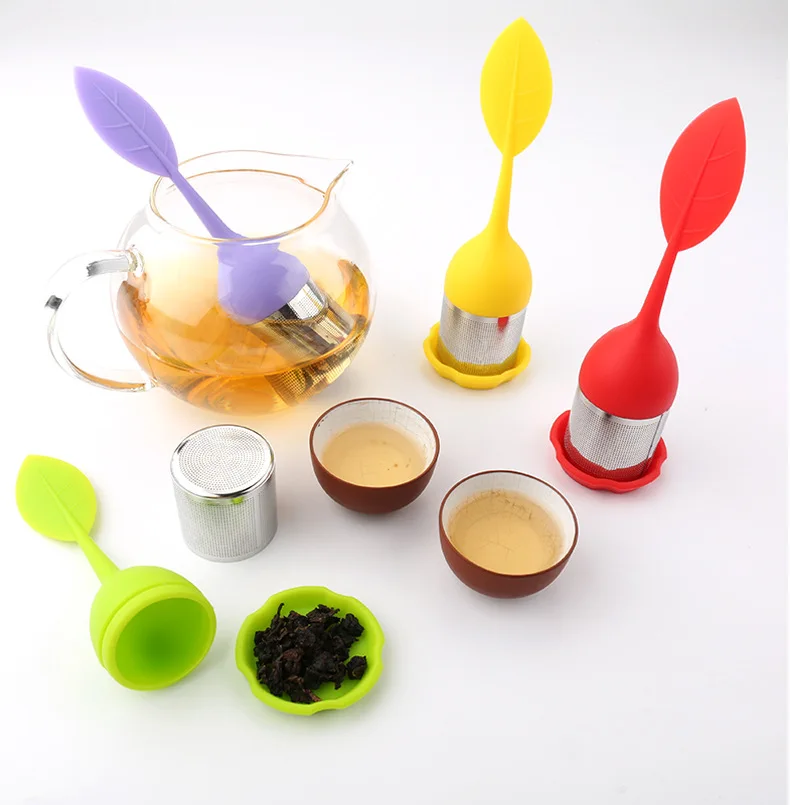 Отрывными листами из нержавеющей стали Чай Infuser для заваривания чая в гранулах крутой силиконовый