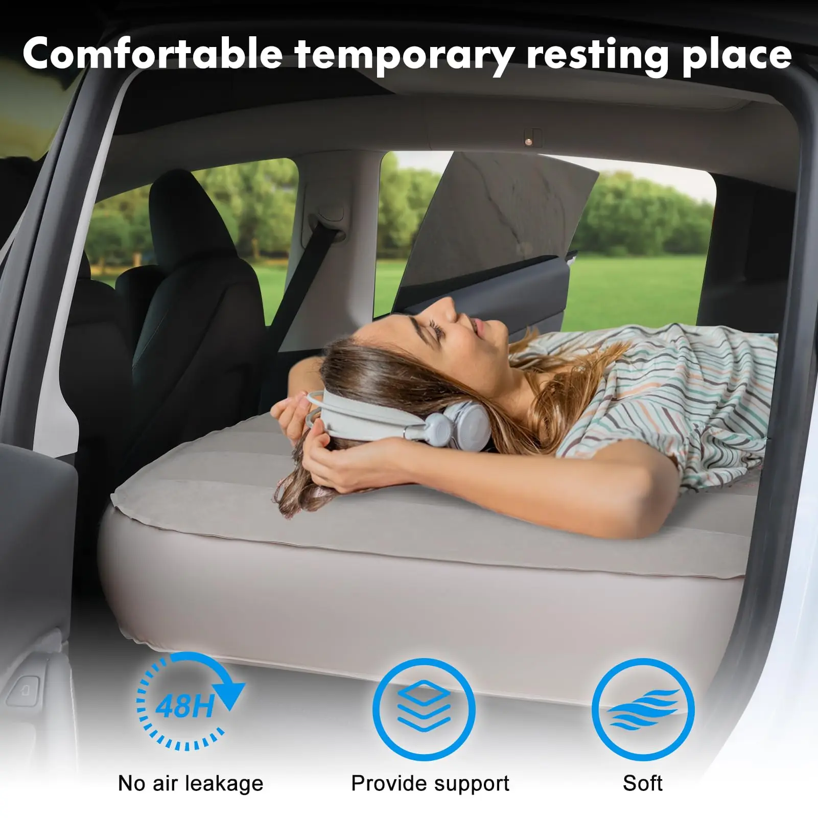 Self-Inflating Portable Camping Mattress Comfort Car Sleeping Mat Camping Mattress for Tesla Model Y 2024 2023 2022 2021