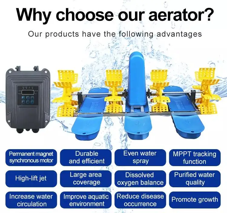 floating solar fountain pump pond aerator aquaculture solar powered aerator
