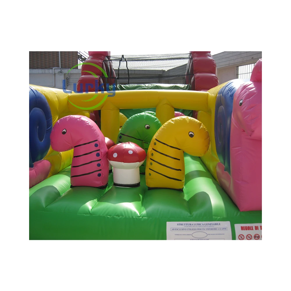 Funny Theme Park Inflatable Bouncy Obstacle Commercial Children  Cartoon Jumping Bounce House For Sale
