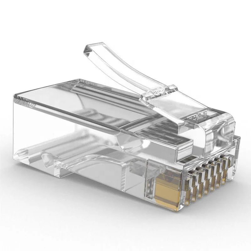  Прямая Заводская поставка прозрачный разъем Rj45 Lan Rj 45 Разъем Cat 6 Cat6A для