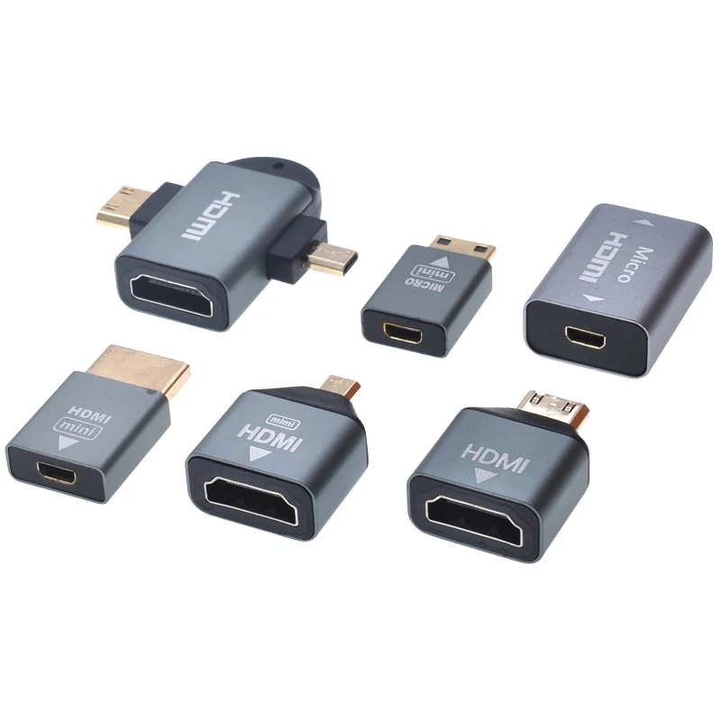 Mini DisplayPort to HDM Adapter,Mini Mirco HDM to Video Converter Adapter 4k@60Hz HD Adapter For Laptop Computer Projector