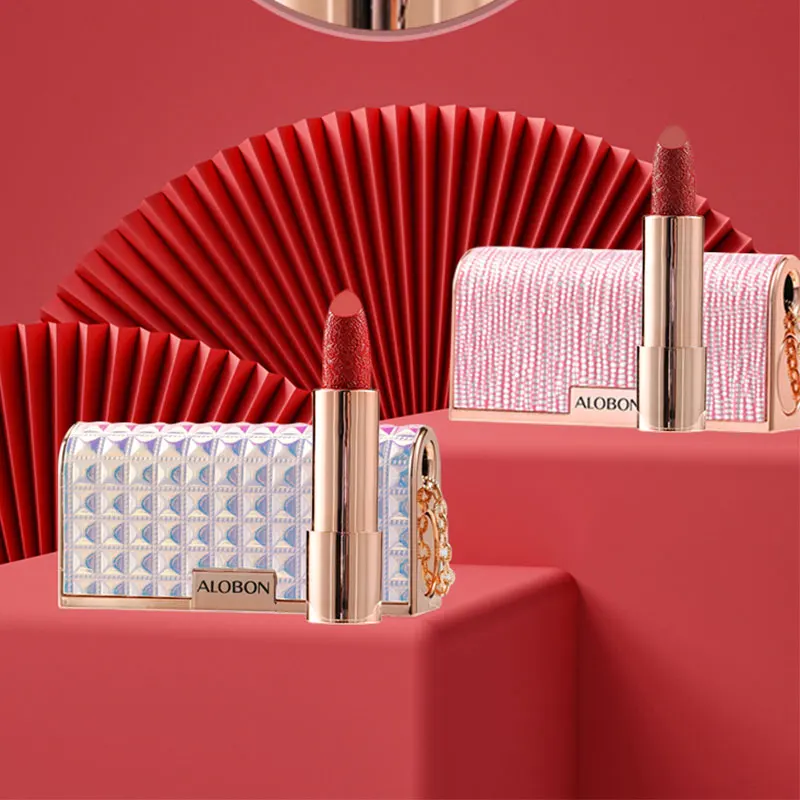 ALOBON Matte Violin Designed Lipstick 2 In 1 Moisturizing Lipstick Long Lasting Waterproof Velvet Lipstick