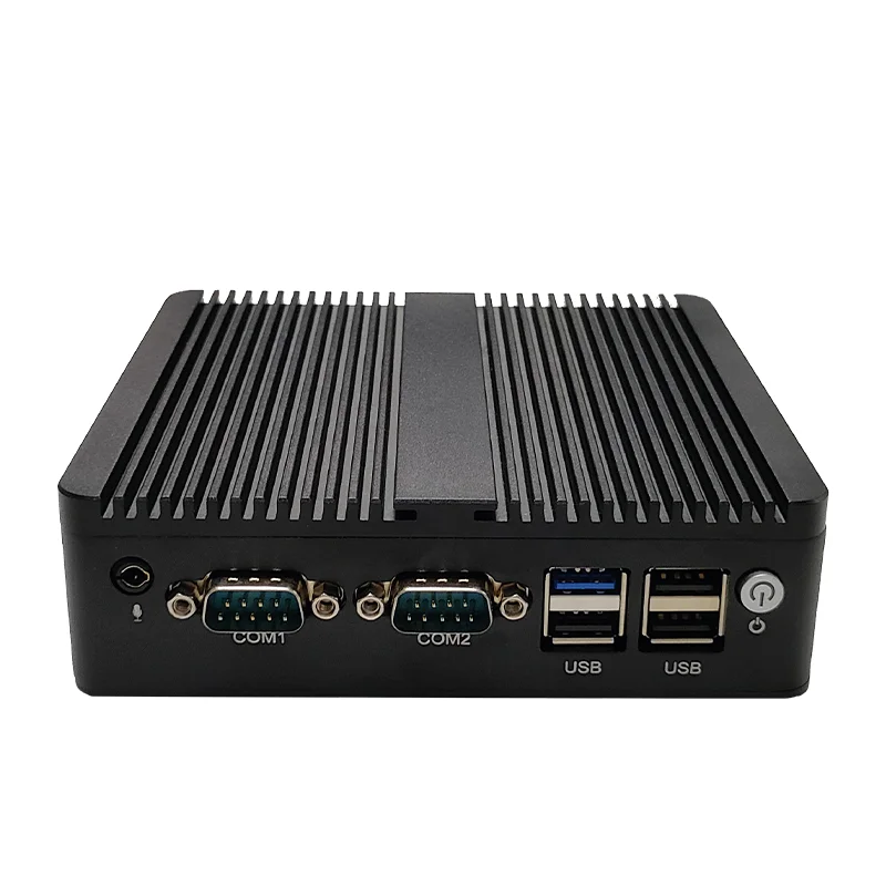 Горячая Распродажа 2 LAN 6 USB промышленный мини-компьютер встроенный безвентиляторный