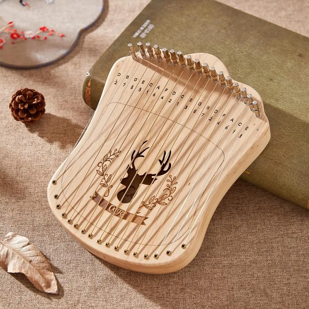 lyre harp and kalimba combination instruments musical harpika 17 notes