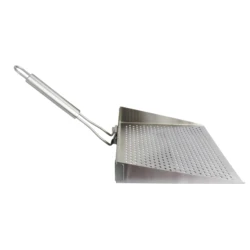 New good quality folding handle stainless steel perforated pizza shovel tool spatula pizza peel