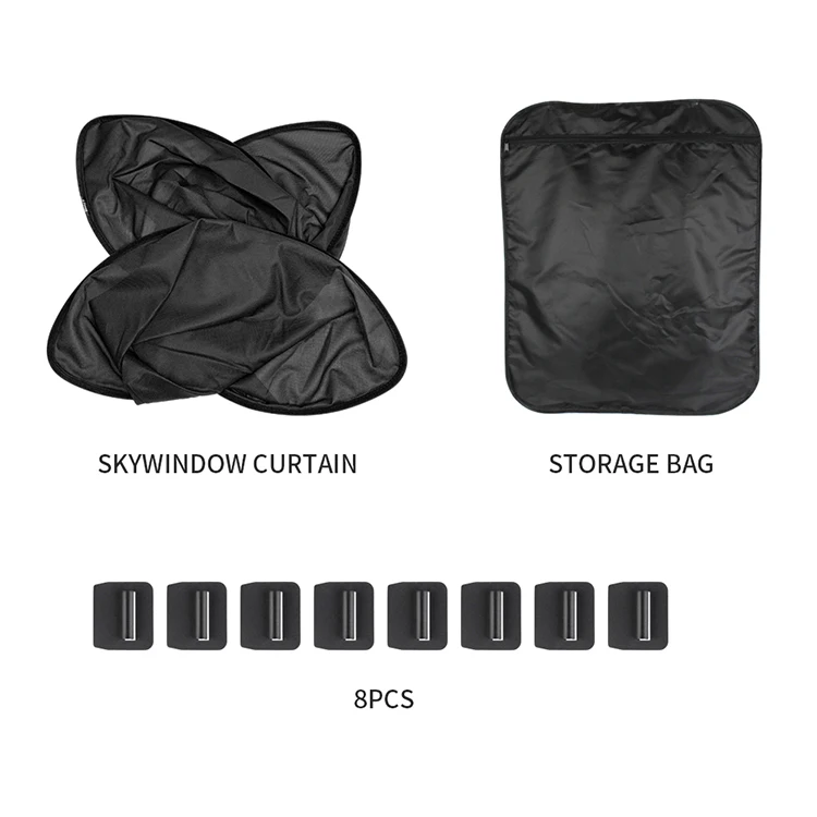 Heat Insulation Summer car essentials All covered panoramic Top and Rear glass car accessories sunshade for tesla model y