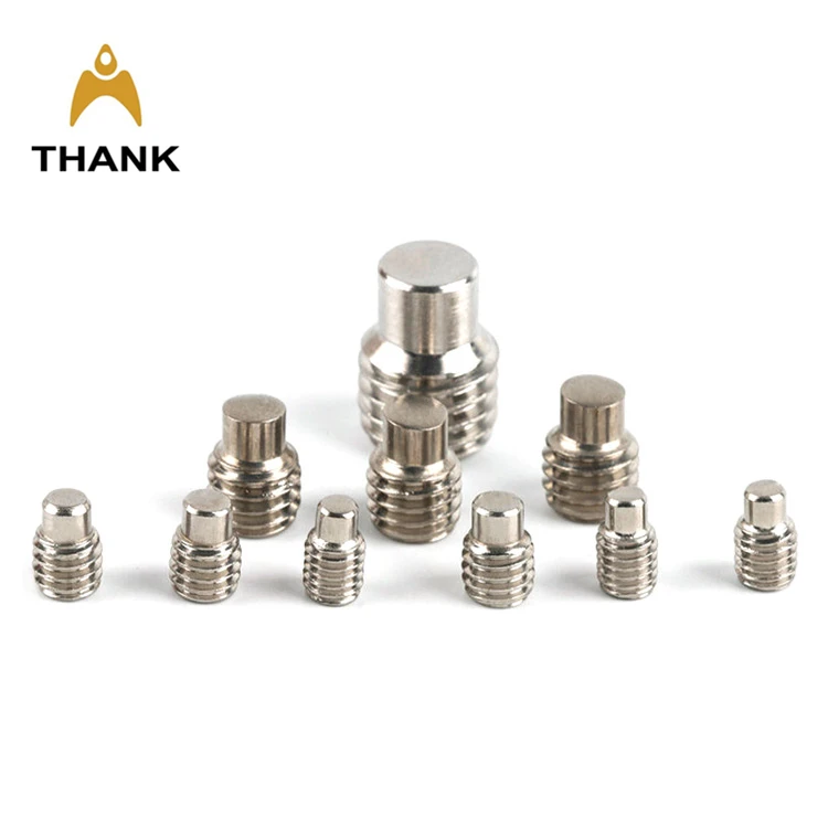 DIN916 SS304 stainless steel square head socket long dog point set screw