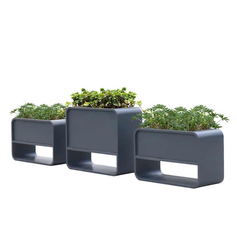 Large outdoor metal planter for public area cheap flower pots for garden flower planters for restaurant flower planters wall