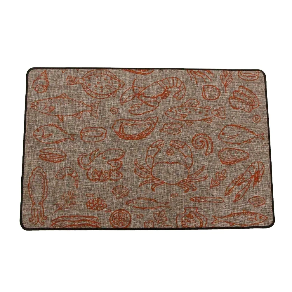 Hot Sale Home Anti-skid Cotton Linen door mat floor Polyester door mat entrance floor mat