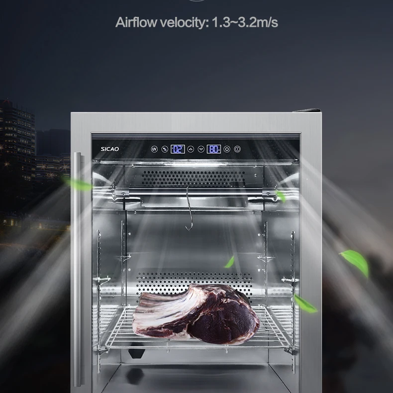 Restaurant Matur Steak Fridge Salami Moisture Control Refrigeration Dry Aging Refrigerator