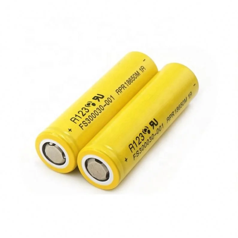 
USA A123 Systems 18650 lithium ion cell APR18650M1A lifepo4 3.3V 1100mAh 30A for power tool/RC plane 