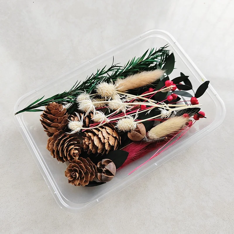 Christmas Decoration Flowers Aromatherapy Candle DIY Materials natural plants Dried Flowers Herb Kits for Photo Frame decoration