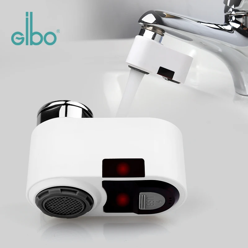 
smart touchless wash basin faucet attachment motion sensor water tap 