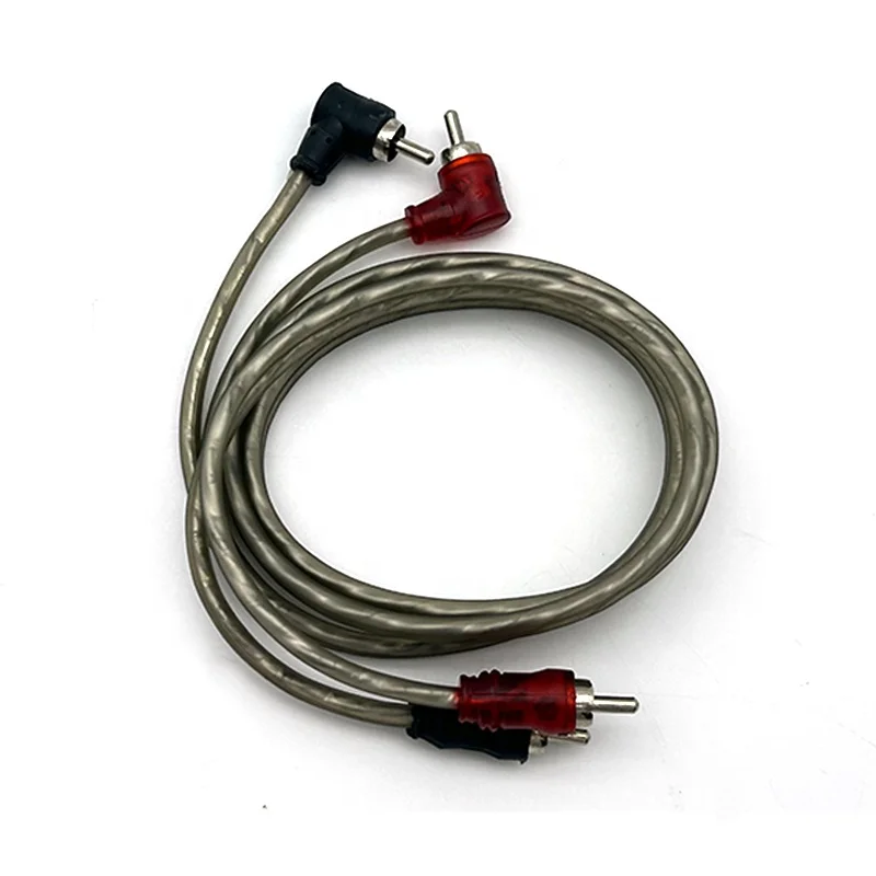 Copper car audio 2 rca to 2 rca cable  car stereo audio cable 1m 2 channel car rca cable