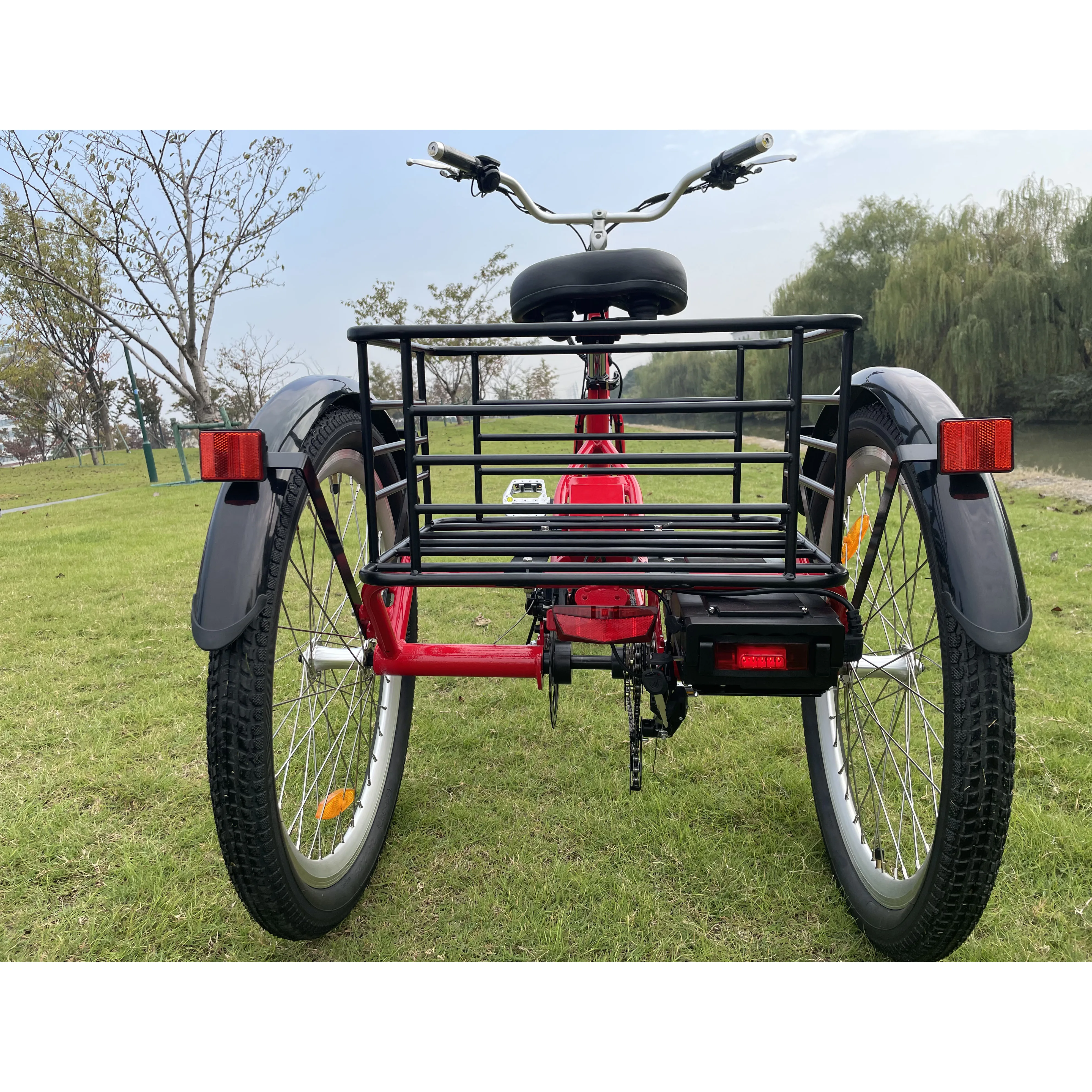 MEIGI Newest  E Trike Cargo Bike 350W Motor 3 Wheel Electric Tricycle China With LED Display For Adults