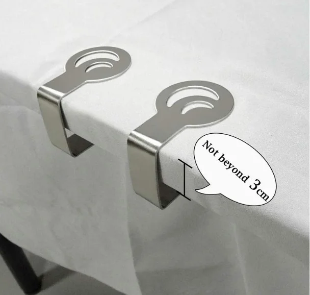 Серебряные Зажимы для крышки стола из нержавеющей стали, зажимы для скатерти для улицы и дома