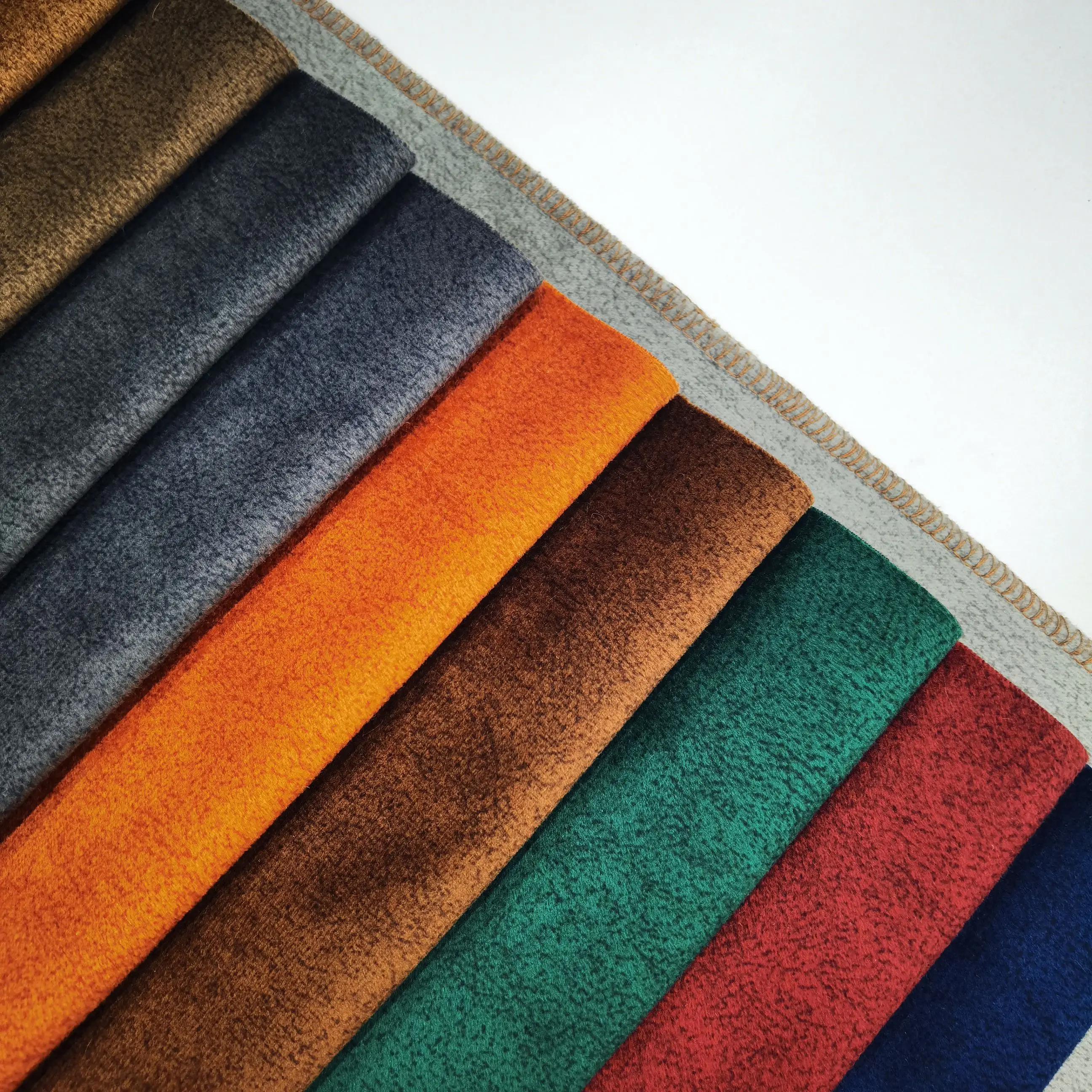 Home furnishing textile sofa fabric  warp knitted polyester holland velvet printed upholstery fabric for sofa