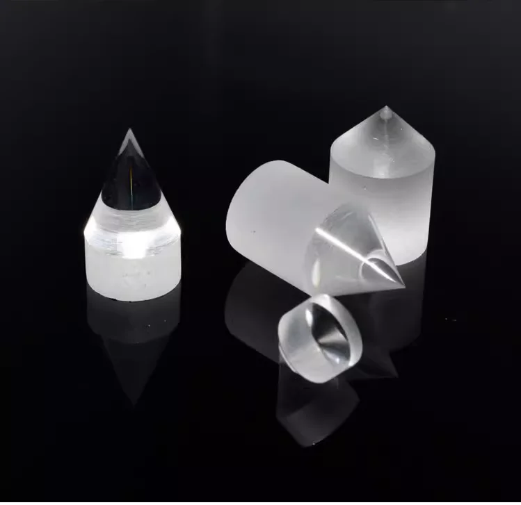 High quality For Laser Uv Fused Silica Ar CoatedOptical Plano Convex Cone Prism Axicon Conical Lens