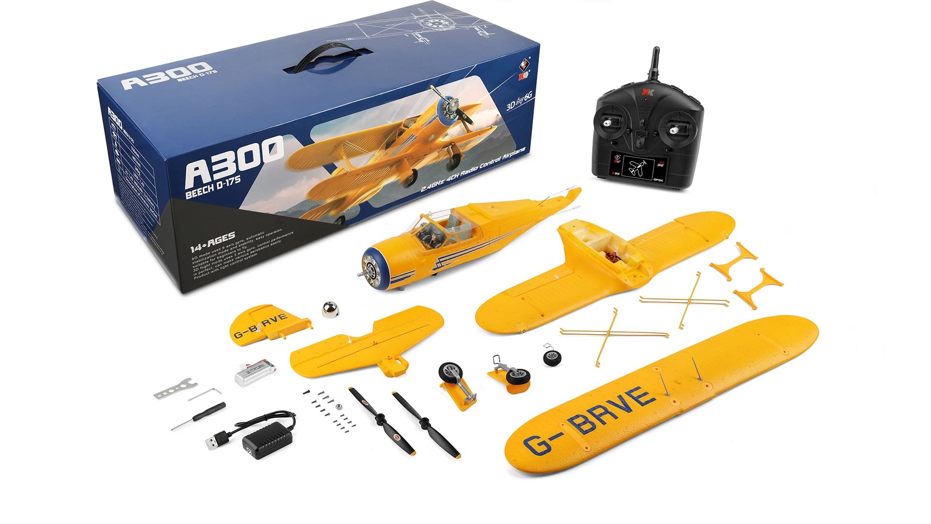 EPP Foam истребитель A300-Beech D17S Высокая симуляция реальный биплан с дистанционным управлением самолет Радиоуправляемый Дрон игрушки