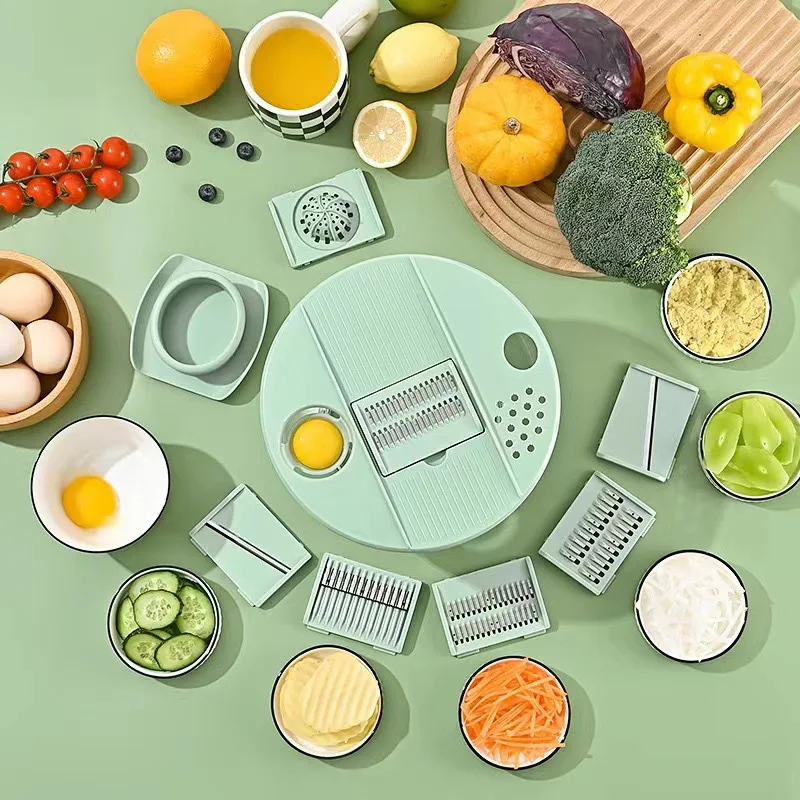 2 in 1 Strainers Drain Basket Rotary Handle Fruit Washer Quick Dry Vegetable Lettuce Dryer Salad Spinner With Vegetable Chopper
