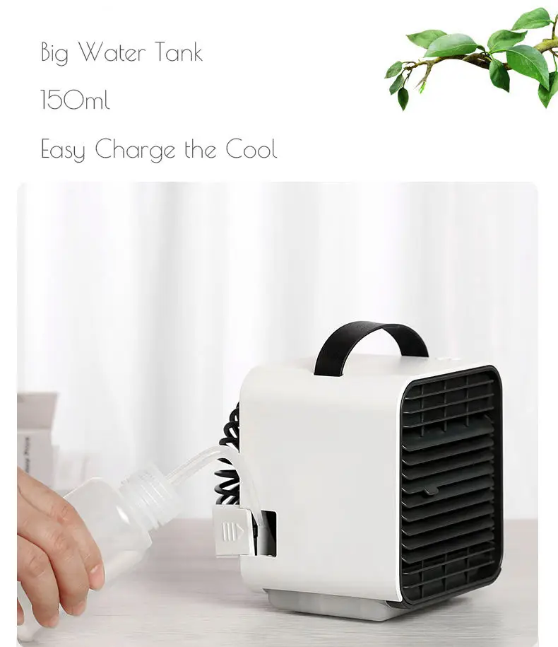 High Quality USB Portable Air Cooling Fans Mist Fan Water Tank Evaporative Mini Cooler