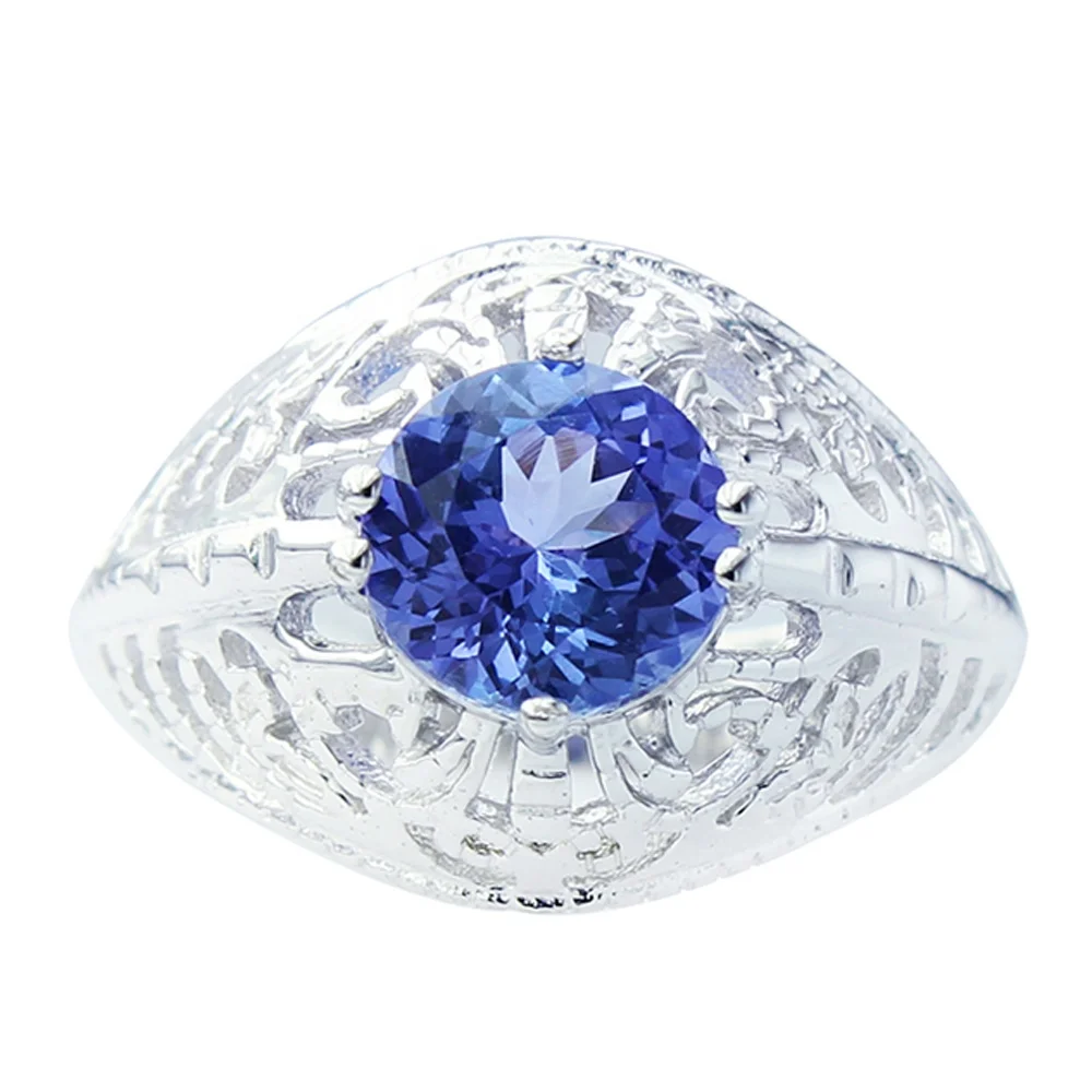 Best Fashion Trendy Jewelry Beautifully Designed High Quality Design 925 Sterling Silver Ring with Tanzanite