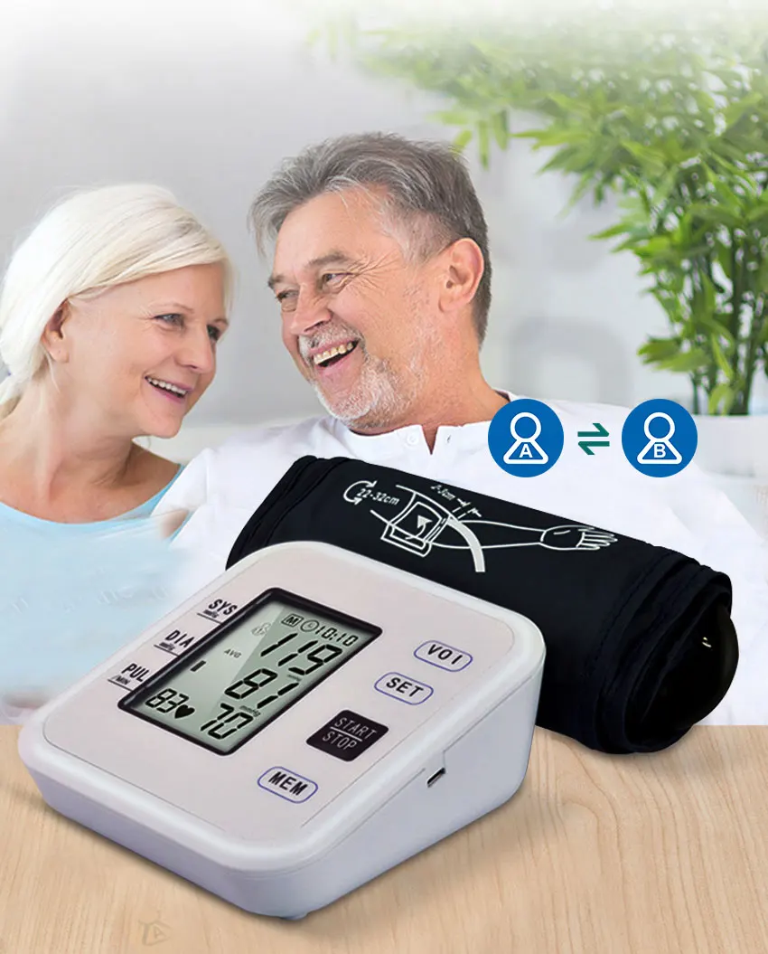 Newly Fully Automatic Rechargeable BP Meter Digital Upper Arm Tensiometre Accu Chek Blood Pressure Monitor