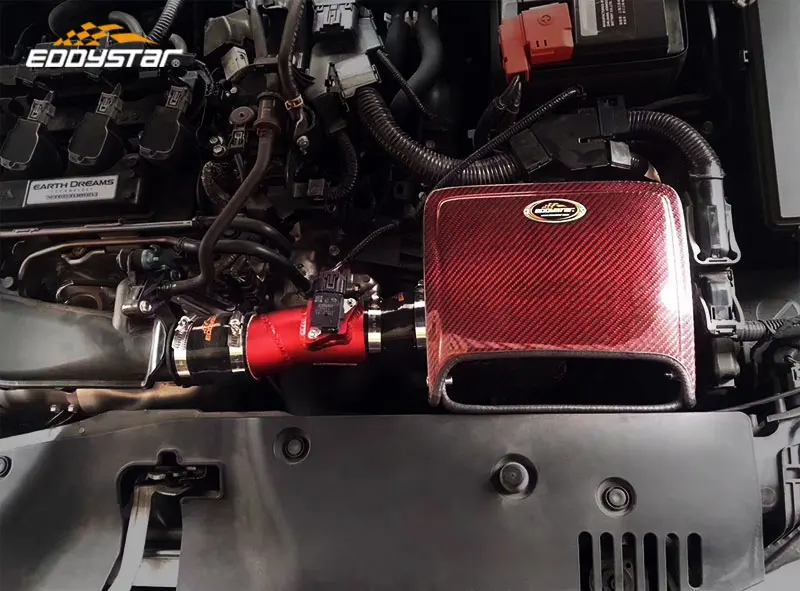 EDDYSTAR Auto Automobile Engine Car Air Filter High Flow Car Cold Air Intake Filter for Honda Civic