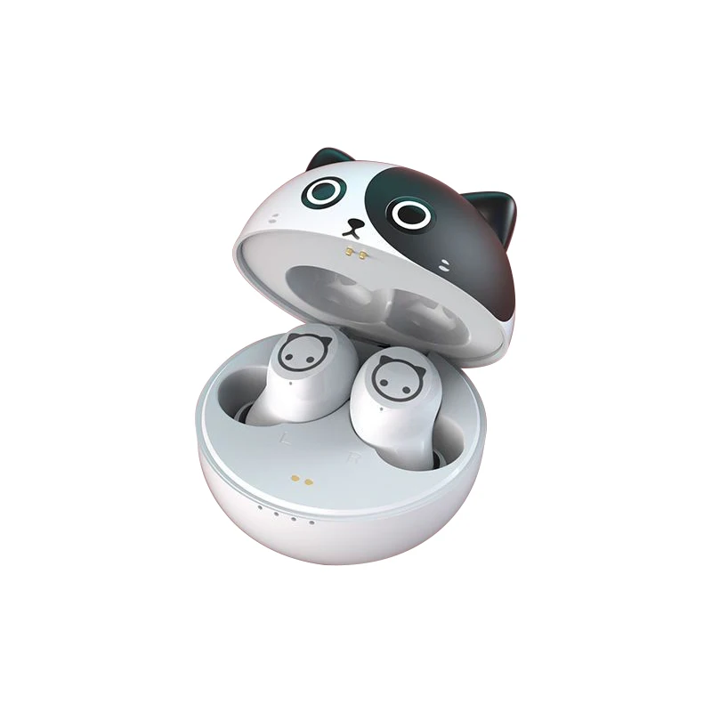 Custom Cute Cow Cat Style Cartoon In Ear Earbuds Buds Earphone Wireless Bloototh Headphone Waterproof Bloothooth Tws Earpiece