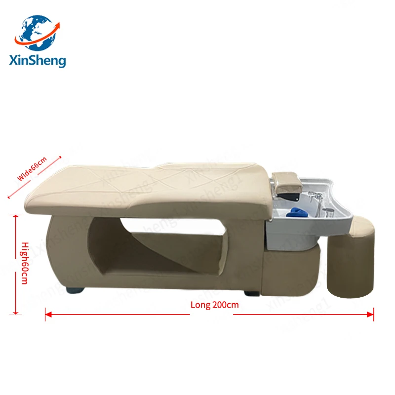 Modern Wholesale Hair Salon Shampoo Bowl Massage Shampoo Chair Salon Furniture Backwash Units Hair Washing Chair with Basin
