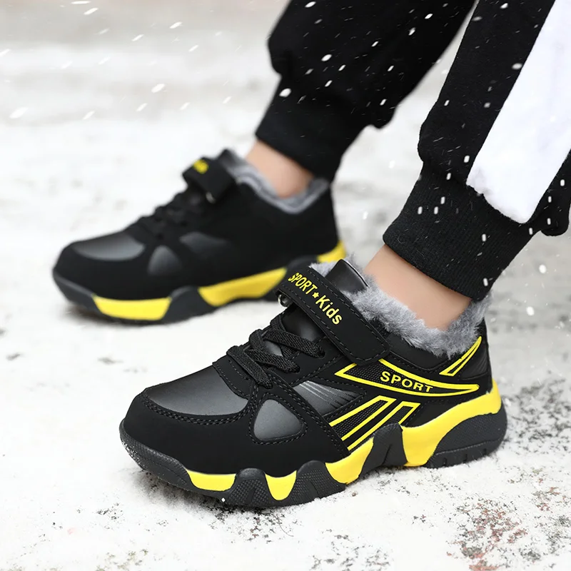 children warm  shoes unisex fashion soft bottom boys girls boots non-slip kids sneakers autumn winter