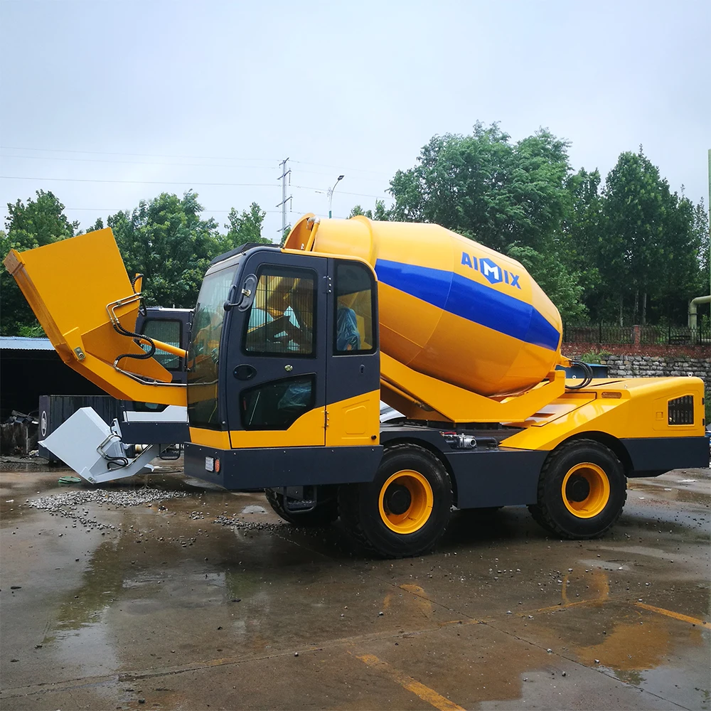 Chinese brand 3 cubic automatic loading/unloading/concrete mixer/rotating tank truck