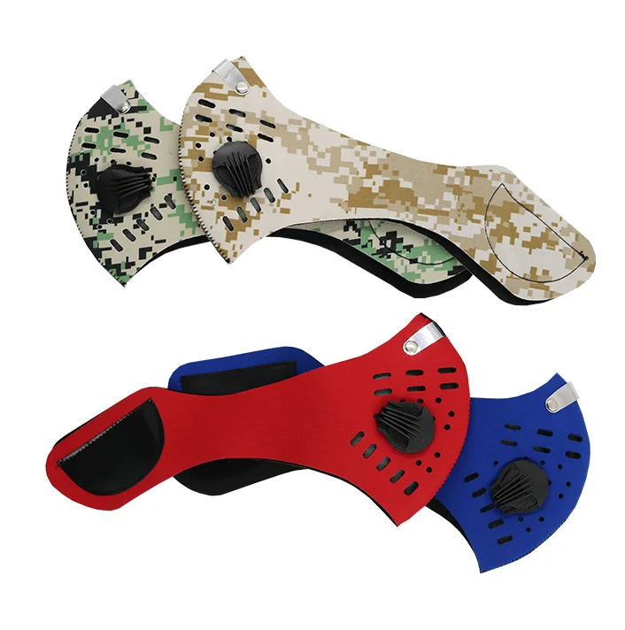 Маска для лица с фильтром, Неопреновая Маска против загрязнений, велосипедная маска