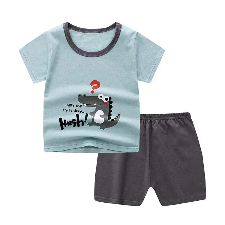baby boy girl clothes set summer kids clothing shorts cotton T shirt and short set