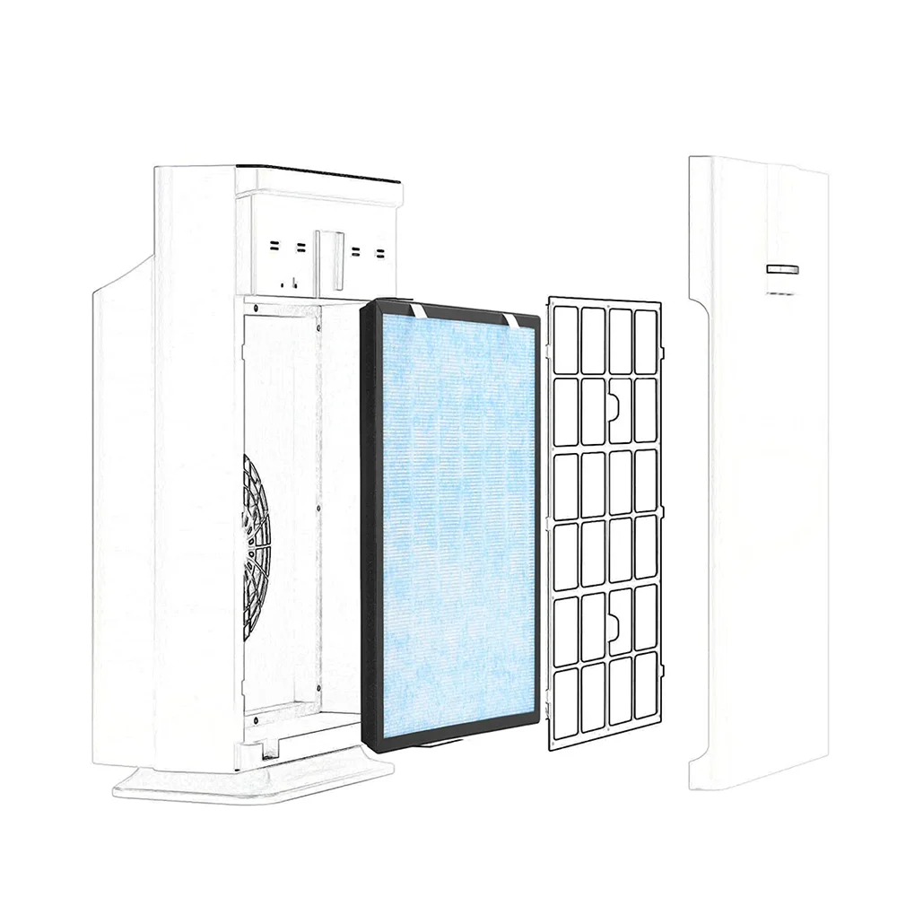 Lansir Cold Catalyst Activated Carbon HEPA Filter Replacement HSP002 For Hathaspace Smart 2.0 Air Purifier