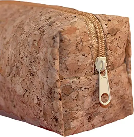 custom natural cork cosmetic bag travel gift pouch natural  cosmetic bag custom logo travel cosmetic bag