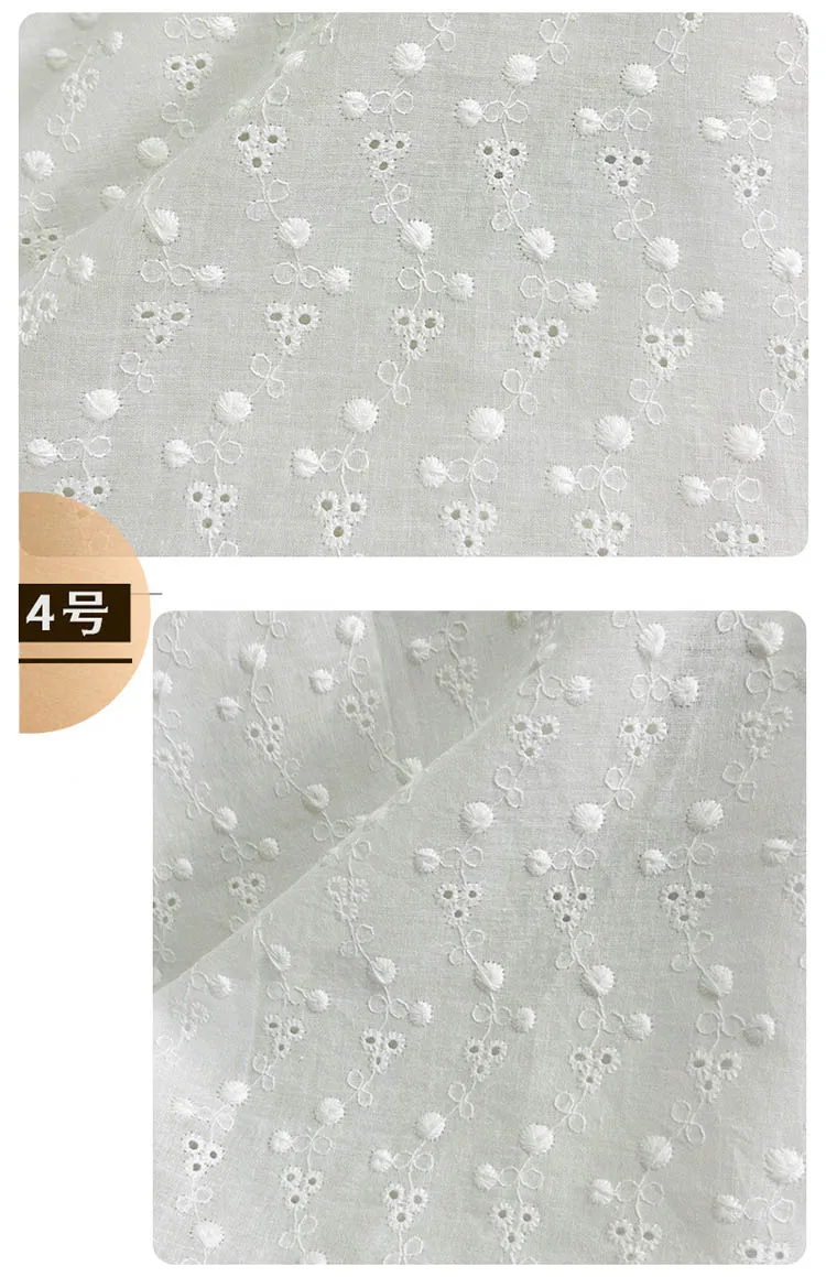 white cotton eyelet lace gift bag with ribbon