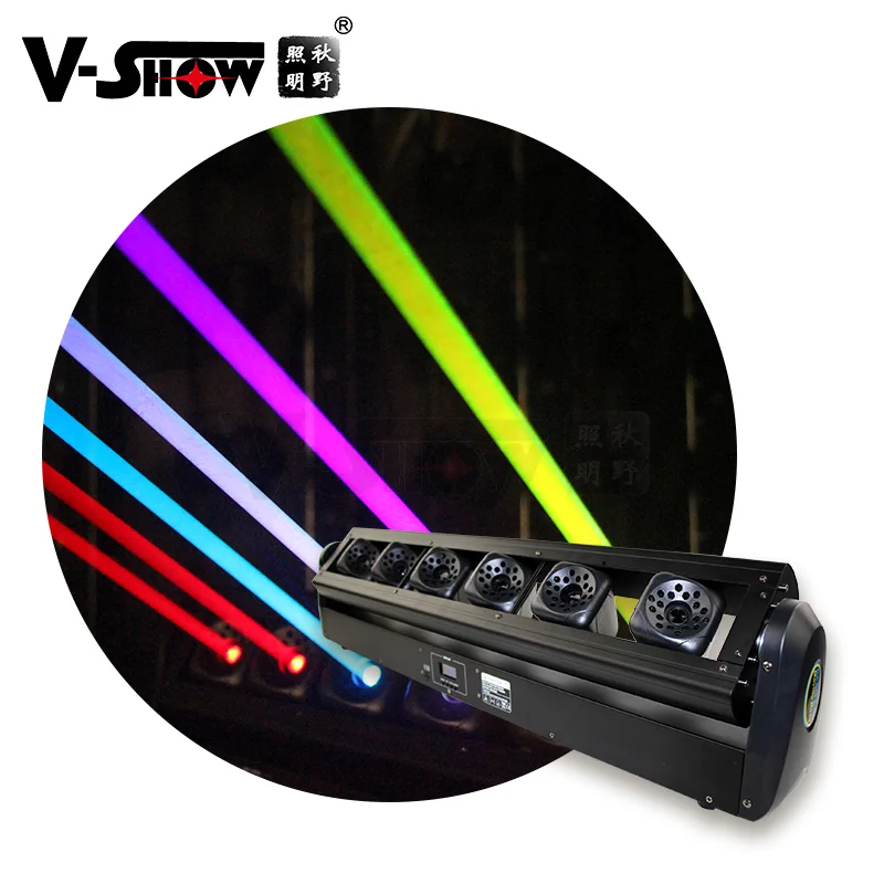 V Show диско огни, лазерные шесть 6 глазных головок, движущийся dmx dj световой луч, лазерная балка (1600295244296)