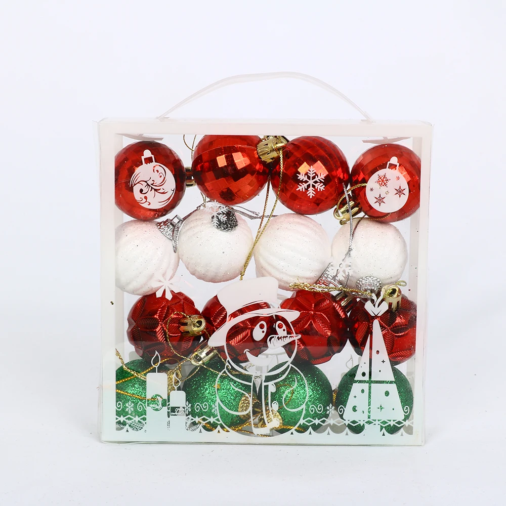 NEW 6CM Christmas decoration ball for party plastic house shape Christmas ball Bola de navidad