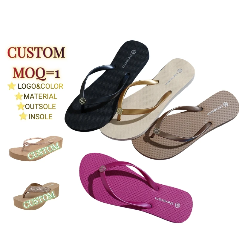 Custom Flip Flops Hard-Wearing Comfortable EVA Rubber Beach Slides Steel Toe Disposable Waterproof Plastic Casual Home Use