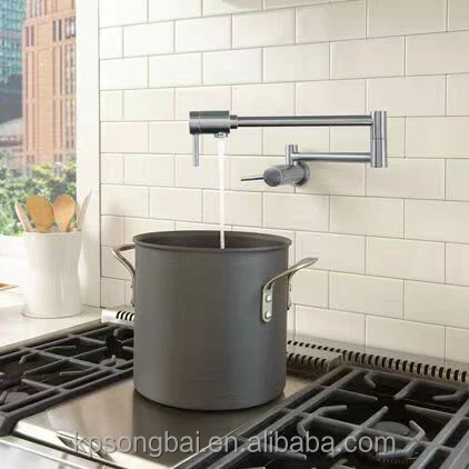 Kitchen Faucet Stainless Steel 304 Water Tap Modern black Kitchen Taps in-wall Kitchen Mixer Sink Faucets