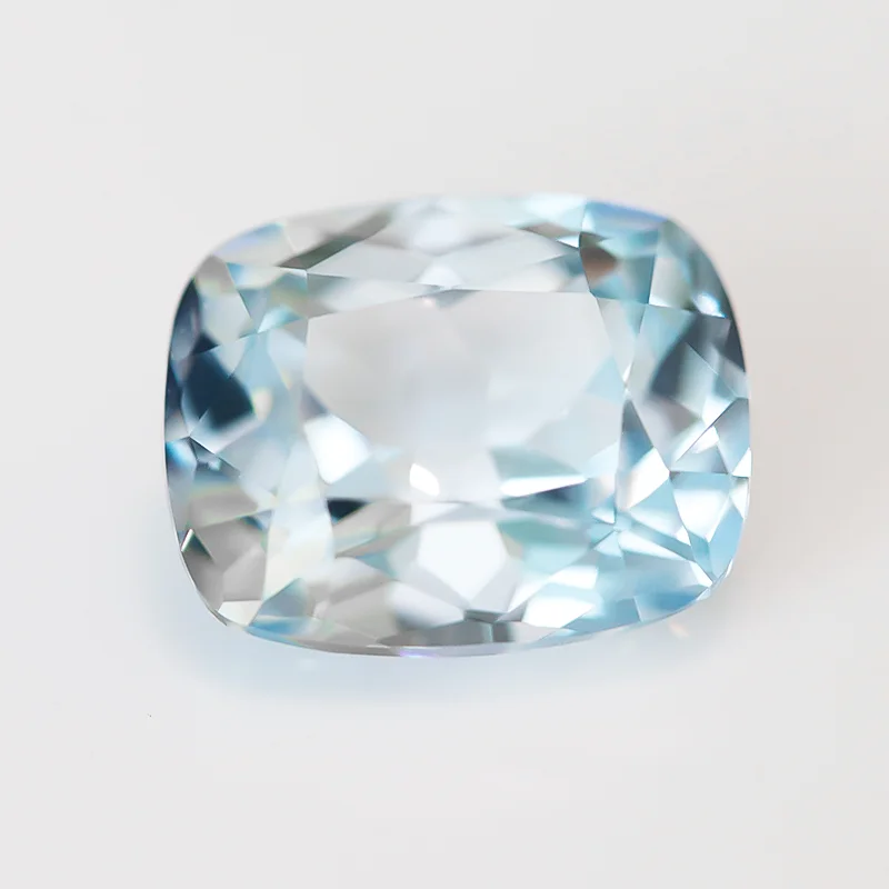 Wholesale high quality loose diamonds cushion cut lab grown aquamarine  aquamarine