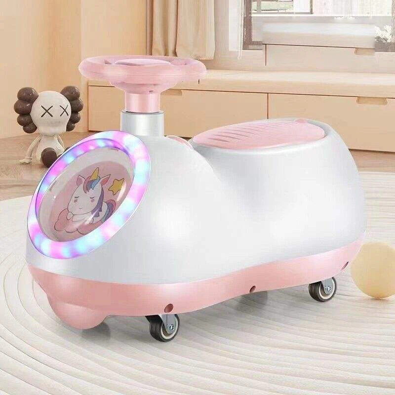 2024 Newest Four-Wheeled Electric Scooter Cartoon Image Modeling Ride-on Toy for Children Aged 5-7 Multiple Colors Birthday Gift