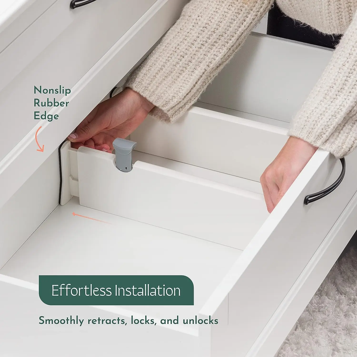 Household Storage Adjustable Eco-Friendly ABS Plastic Underwear Dresser Cabinet Organizer Expandable Drawer Dividers