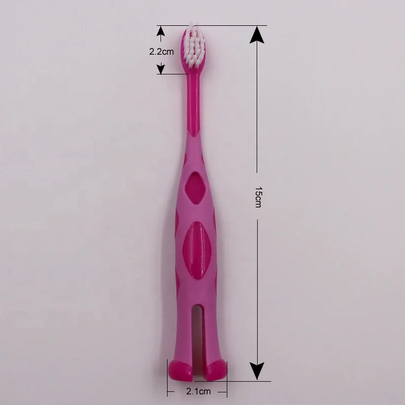 Hot Sell Colorful Cute Giraffe Shape Kids Toothbrushes Oem Children Soft Tooth Brush With Soft Nylon Bristles With Rubber Handle