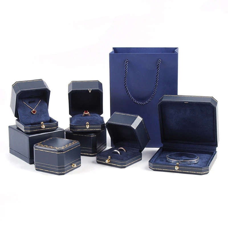 Wholesale Jewelry Box High-End Octagonal Ring Necklace Bracelet European Style Jewelry Packaging for Business